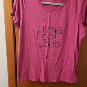 RW&CO. Fuchsia 'Living Out Loud' Tee